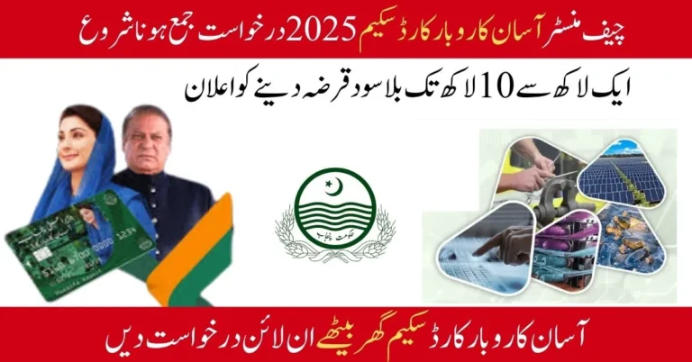 Chief Minister Asaan Karobar Card Scheme 2025 for Small Businesses