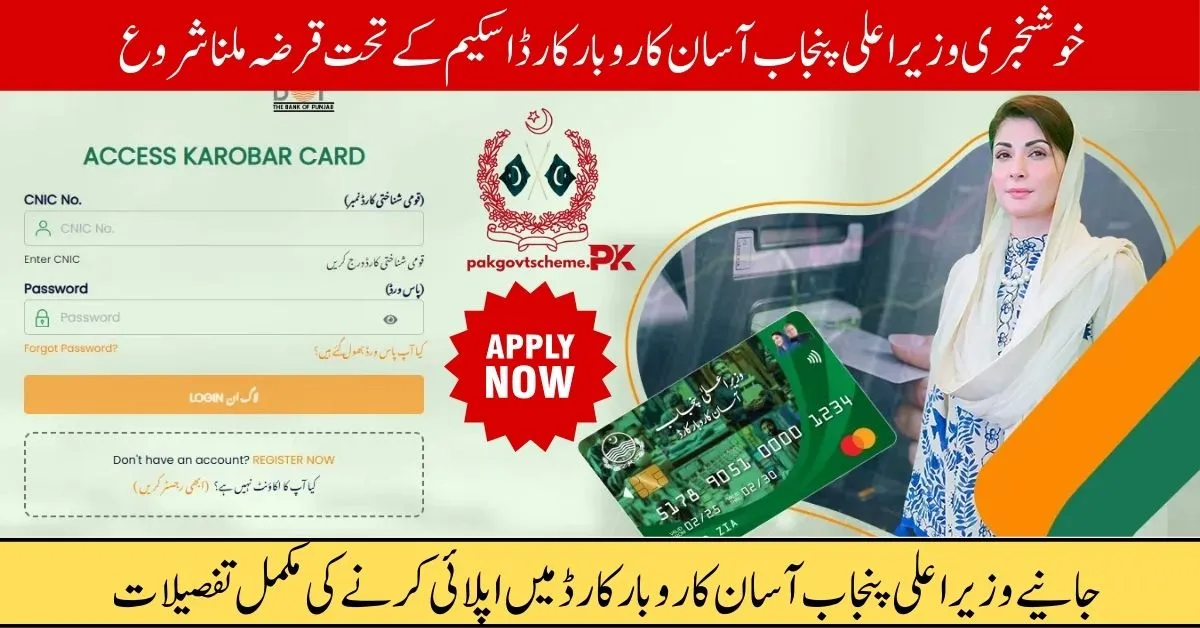 Asaan Karobar Card , Apply online for the Punjab Asan Karobar Card , Asaan Karobar Card Check Your Application Status