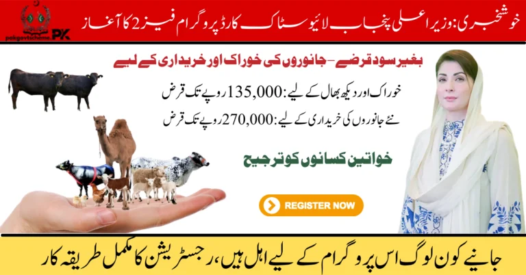 CM Punjab Livestock Card, livestock loan scheme Punjab, interest free livestock loan, animal feed loan Punjab, Punjab livestock scheme 2025, smart livestock card Pakistan, women farmers loan scheme, livestock card registration Punjab, CM livestock support program, livestock farming loan Pakistan,