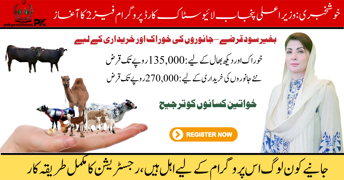 CM Punjab Livestock Card, livestock loan scheme Punjab, interest free livestock loan, animal feed loan Punjab, Punjab livestock scheme 2025, smart livestock card Pakistan, women farmers loan scheme, livestock card registration Punjab, CM livestock support program, livestock farming loan Pakistan,