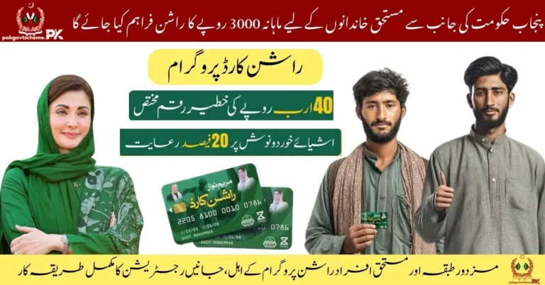 Maryam Nawaz Rashan Card Scheme 2025, Eligibility for CM Punjab Rashan Card 2025, Online Registration Punjab Rashan Card 2025