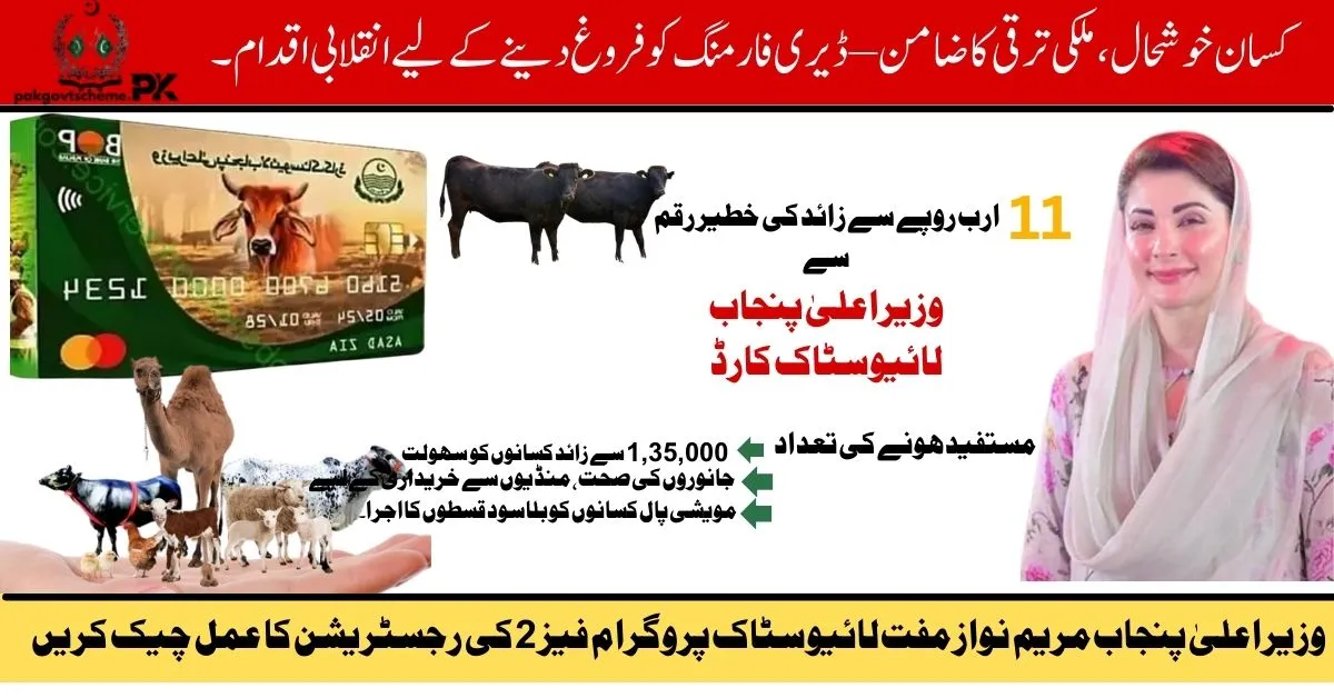 Cm livestak card Program Phase 2 , free livestock card, CM Punjab scheme, livestock scheme phase 2, farmer relief program, Punjab government initiative, interest-free livestock loan, animal health support, livestock farmer aid, agricultural support program, livestock subsidy Punjab,