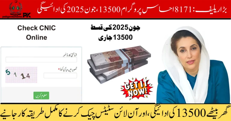 June 2025 Payment, Ehsaas Program 2025, BISP 8171 check, 8171 CNIC check online, 8171 June update, ehsaas kafalat 2025, bisp portal 8171, 8171 sms service, online payment check Pakistan, 8171 web portal,