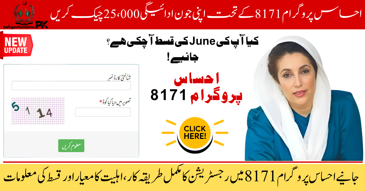8171 check online 2025, BISP 25000 payment, 8171 web portal, Ehsaas program 25000, CNIC check 8171, 8171 SMS service, 8171 June payment, BISP status check, 8171 online registration, 8171 payment update,
