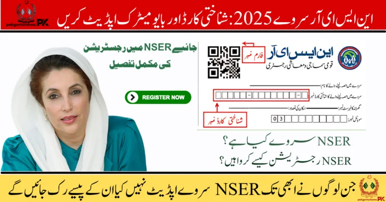 NSER Survey 2025, BISP CNIC update, biometric verification BISP, 8171 web portal, NSER mobile app, BISP tracking number, NSER registration 2025, NSER update deadline, BISP dynamic survey, BISP biometric problems,
