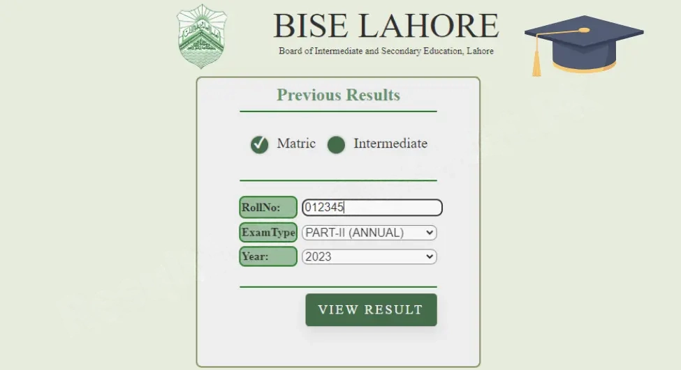 Check BISE Lahore Result