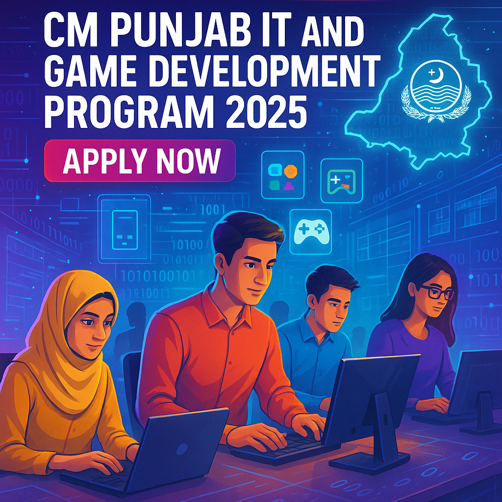 CM Punjab IT scheme, Punjab game design course, tech education free, 2025 youth program, PITB IT training, learn coding Punjab, free skill course Pakistan, Unity game dev Punjab, apply IT course online, youth freelancing training,