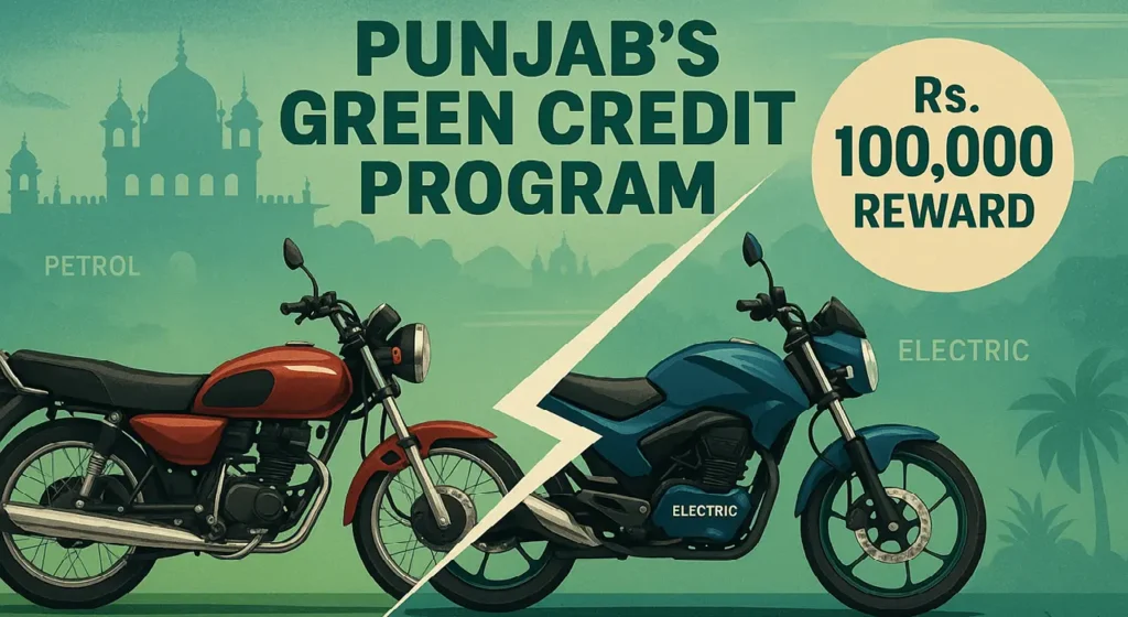 Punjab Green Credit 2025, electric bike grant, convert bike to EV, Punjab cash for bike, green energy Pakistan, EV Punjab scheme, petrol bike trade-in, climate action Punjab, green vehicle program, electric mobility support,