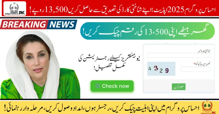 Ehsaas Program 2025, CNIC check, 8171 online, Ehsaas payment update, 13500 cash aid, Pakistan govt scheme, CNIC verification, Ehsaas registration, 8171 portal, Ehsaas eligibility,Ehsaas Program 2025 Update