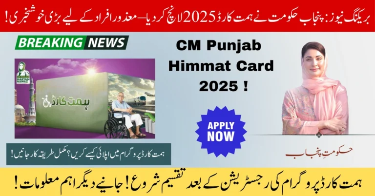 CM Punjab Himmat Card 2025 ۔