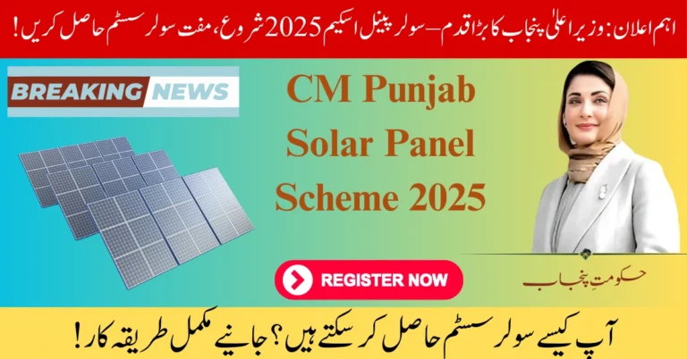 CM Punjab Solar Panel Scheme 2025
