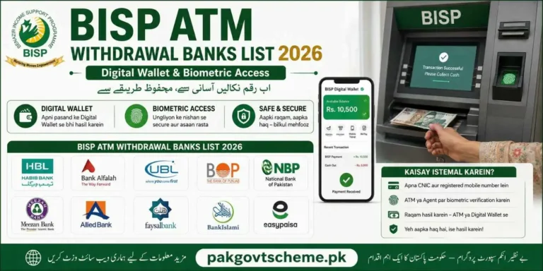 BISP ATM Withdrawal Banks List 2026